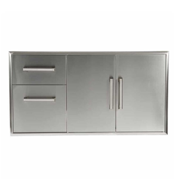 Coyote Combination Storage Two Drawer & Double Access Doors CCD2DC BBQ Grills, BBQ