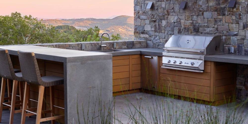 flat top grill kitchen island