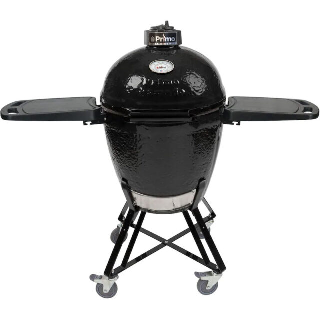 Primo Grills Large Primo Round With Stand & Shelves PGCRHSTANDSHELVES BBQ Grills, BBQ