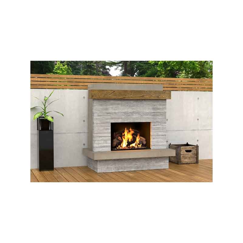 Brooklyn Fireplace Silver Pine Mantel – American Fyre Designs – (050-CG-N-SP-N(P)C)