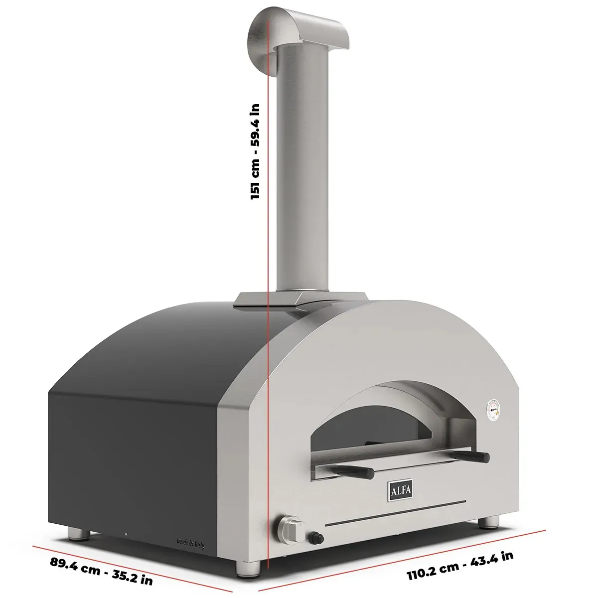 Alfa 4 Pizze Wood Fired Outdoor Pizza Oven